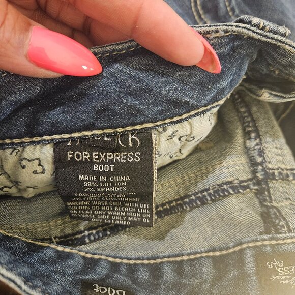 EXPRESS WOMEN'S JEANS SIZE 10L BOOTCUT - Picture 3 of 4